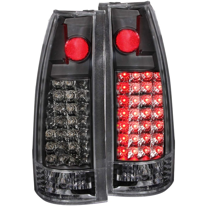 Black LED Taillights <br> 99-00 Cadillac Escalade