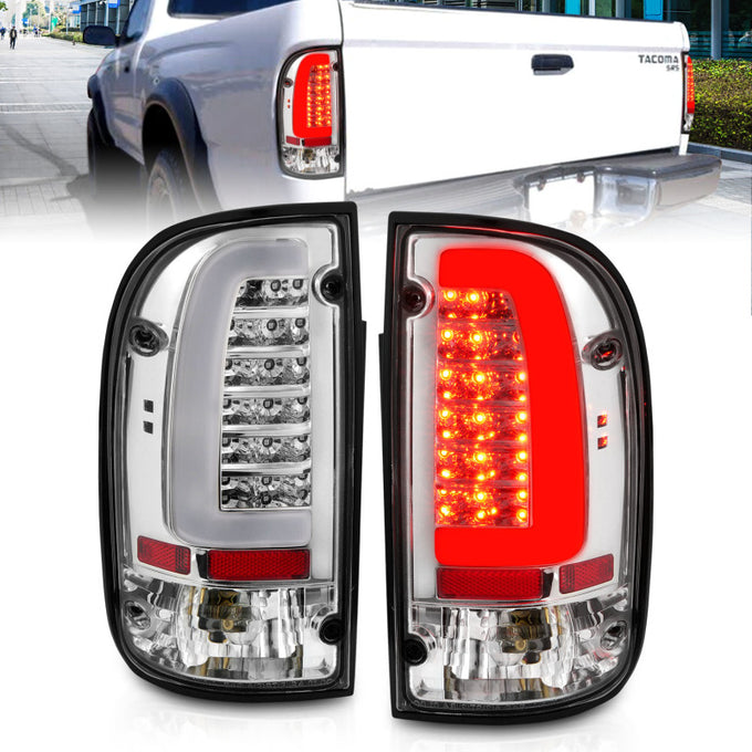 Chrome Housing LED Taillights <br> 95-00 Toyota Tacoma