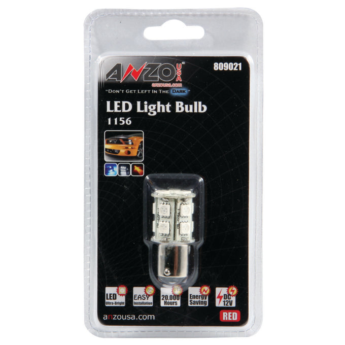 LED Bulbs 1156 Red-13 LEDs 1 3/4in Tall<br> Universal