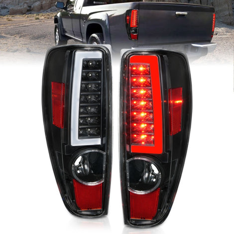 Black Housing LED Light Bar Tail Lights <br> 04-12 Chevy Colorado/GMC Canyon