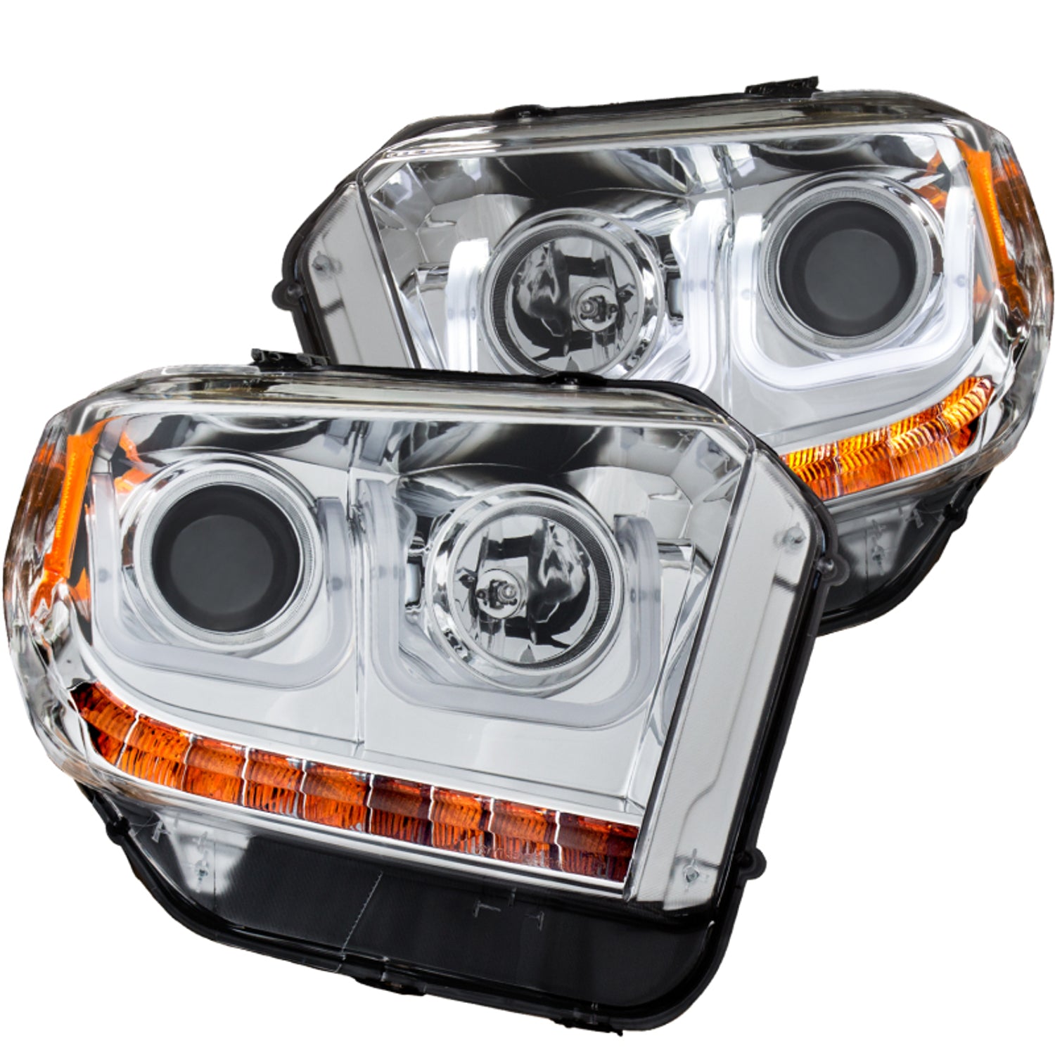 Chrome U-Bar Projector Headlights <br> 14-16 Toyota Tundra