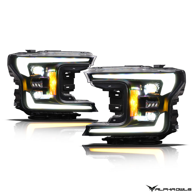 Elite-Pro Series LED Projector Headlights w/Bezel <br> 18-20 Ford F-150