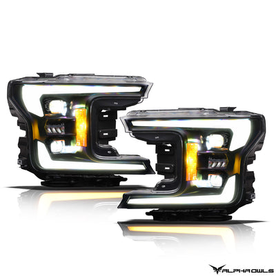 Elite-Pro Series LED Projector Headlights w/Bezel <br> 18-20 Ford F-150
