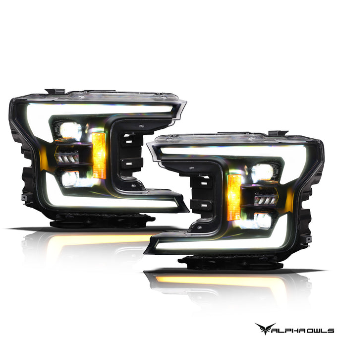 Elite-Pro Series LED Projector Headlights w/Bezel <br> 18-20 Ford F-150