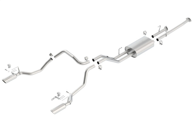Touring Cat-Back Exhaust System <br> 09-12 Toyota Tundra Crew/Extended/Standard Cab