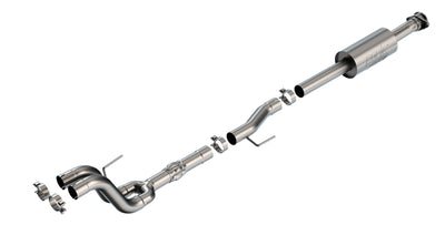 Mid-Pipes With ATAK Mufflers Connection Pipes <br> 21-24 Ford F-150 Tremor/ Black Appearance