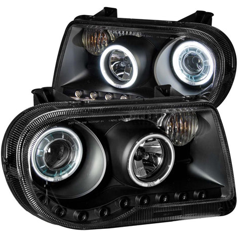 Black G2 LED Halo Projector Headlights <br> 05-10 Chrysler 300C
