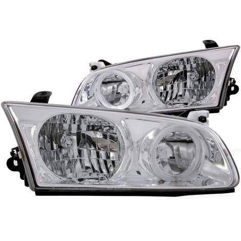 Chrome LED Halo Crystal Headlights <br> 00-01 Toyota Camry