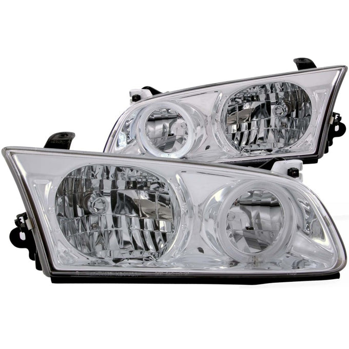 Chrome LED Halo Crystal Headlights <br> 00-01 Toyota Camry