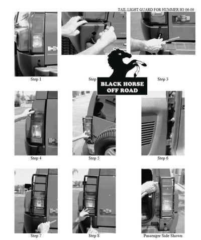 Tail Light Guards <br>06-10 Hummer H3