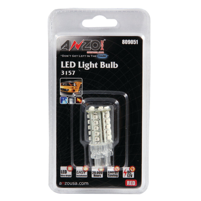 LED Bulbs 3157 Red-30 LEDs 2in Tall<br> Universal
