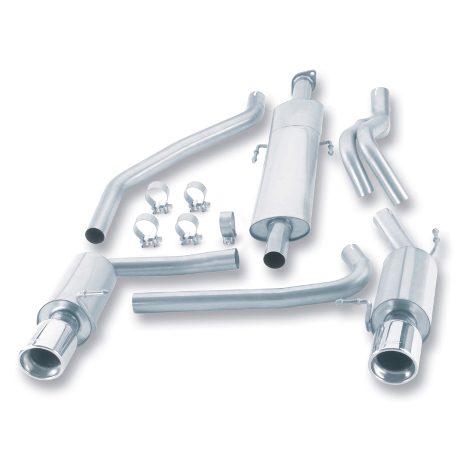 S-Type Cat-Back Exhaust System <br> 03-06 Hyundai Tiburon GT 2.7L V6