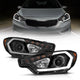 Black Housing LED DRL Projector Headlights <br> 14-16 Kia Forte