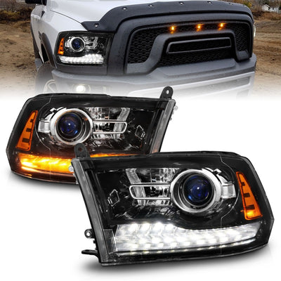 Switchback Sequential LED Plank Style Headlights <br>09-18 Dodge 1500-3500