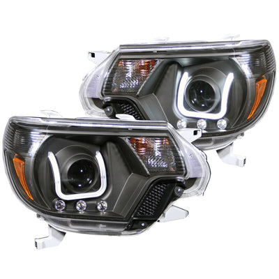 Black U-Bar Projector Headlights <br> 12-15 Toyota Tacoma