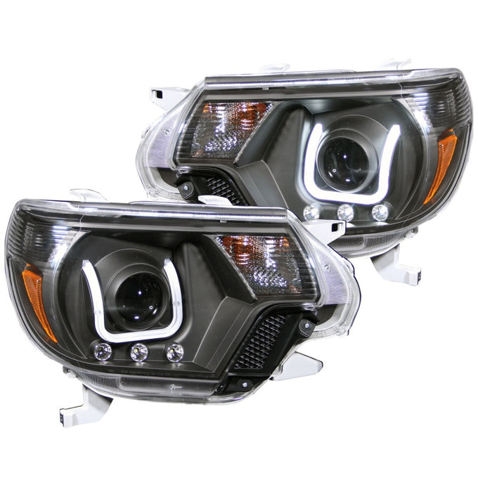 Black U-Bar Projector Headlights <br> 12-15 Toyota Tacoma