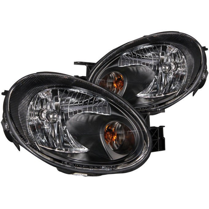 Black Crystal Headlights <br> 03-05 Dodge Neon