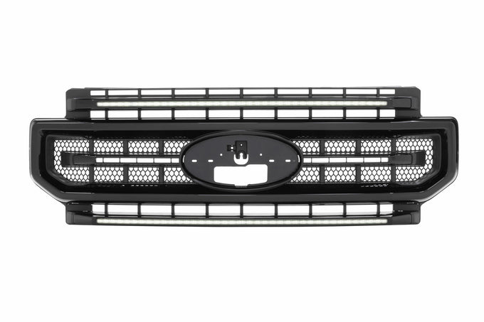 XBG LED Grille (Gloss Black / White DRL) <br> 20-22 Ford Super Duty