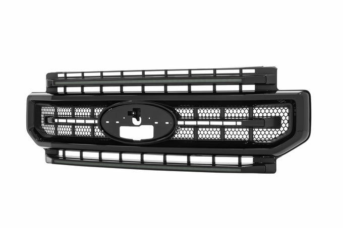 XBG LED Grille (Gloss Black / White DRL) <br> 20-22 Ford Super Duty