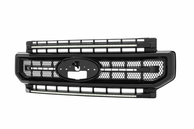 XBG LED Grille (Gloss Black / White DRL) <br> 20-22 Ford Super Duty