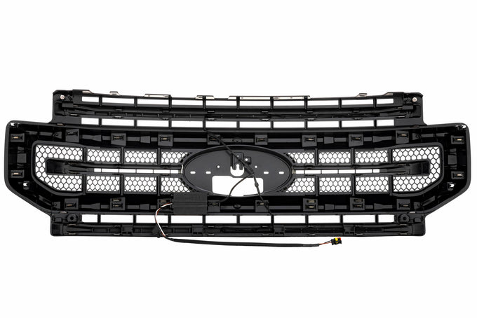 XBG LED Grille (Gloss Black / White DRL) <br> 20-22 Ford Super Duty