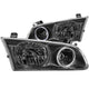 Black LED Halo Crystal Headlights <br> 00-01 Toyota Camry