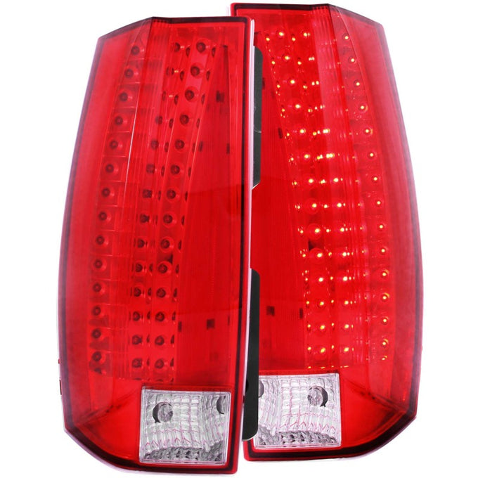 Red/Clear-Escalade Look LED Taillights <br> 07-14 Chevy Suburban, GMC Yukon/XL 1500