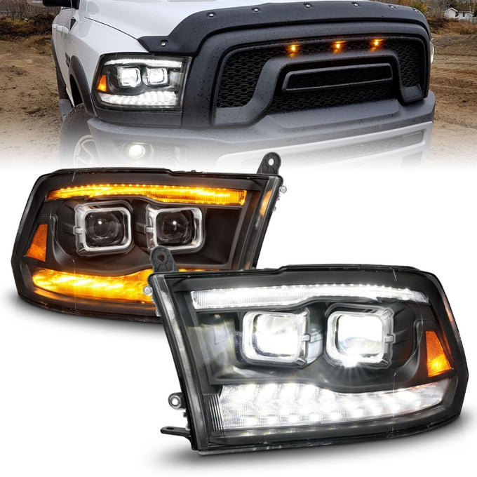 Switchback Full LED Projector Headlights <br>09-18 Ram 1500/2500/3500