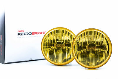 Pair of LED Headlights <br> 5.75 in. Round / H5001 H5006 (Euro Yellow£©