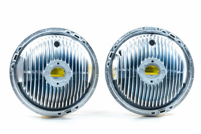 Pair of LED Headlights <br> 7 in. Round / Par56 (Euro Yellow)