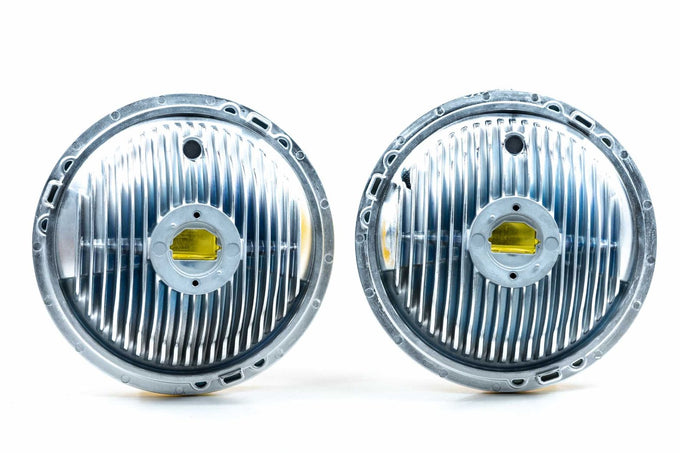 Pair of LED Headlights <br> 7 in. Round / Par56 (Euro Yellow)