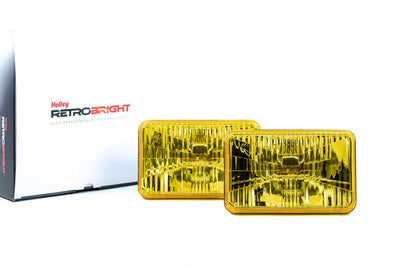 Pair of LED Headlights <br> 4 in. x 6 in. Rectangle (Yellow)