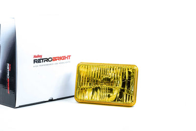 Pair of LED Headlights <br> 4 in. x 6 in. Rectangle (Yellow)