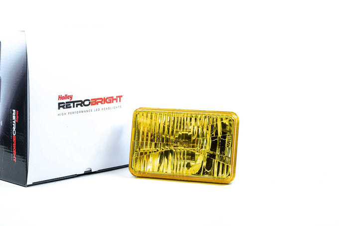 Pair of LED Headlights <br> 4 in. x 6 in. Rectangle (Yellow)