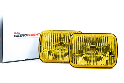 Pair of LED Headlights <br> 5x7 in. Rectangle (Euro Yellow)