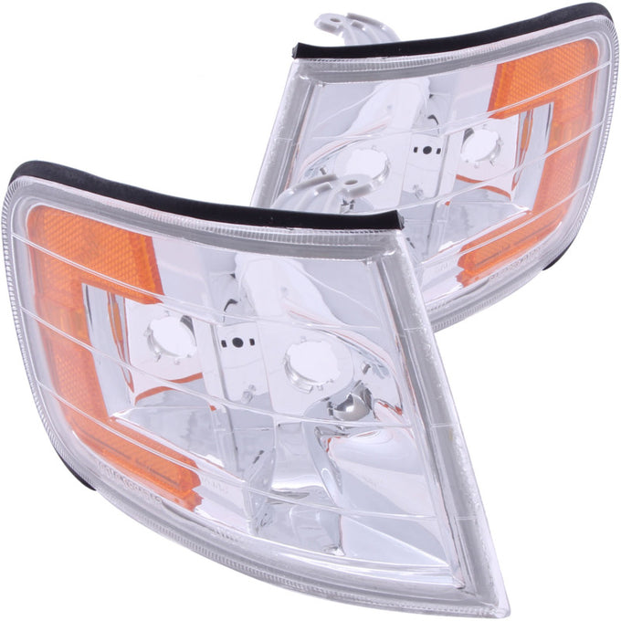 Chrome Corner Lights w/Amber Reflector<br> 94-97 Honda Accord