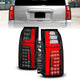 Black Housing Sequential LED Tube Taillights <br> 15-20 Chevy Tahoe Suburban