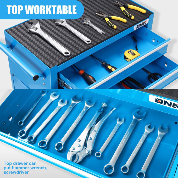 2-in-1 Combination Roller Cabinet <br> w/ Removable Upper Tool Box (Blue)