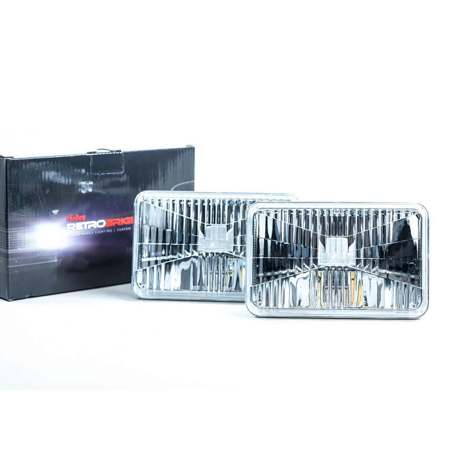 Pair of LED Headlights <br> 4 in. x 6 in. Rectangle (Classic White)