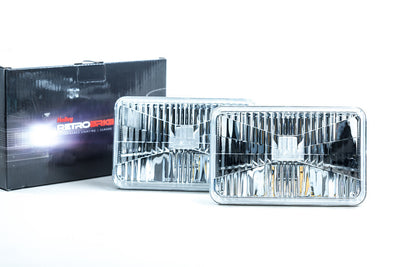 Pair of LED Headlights <br> 4 in. x 6 in. Rectangle (Classic White)