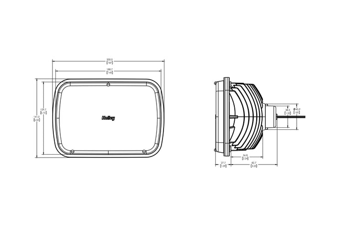 Pair of LED Headlights <br> 5x7 in. Rectangle (Modern White)