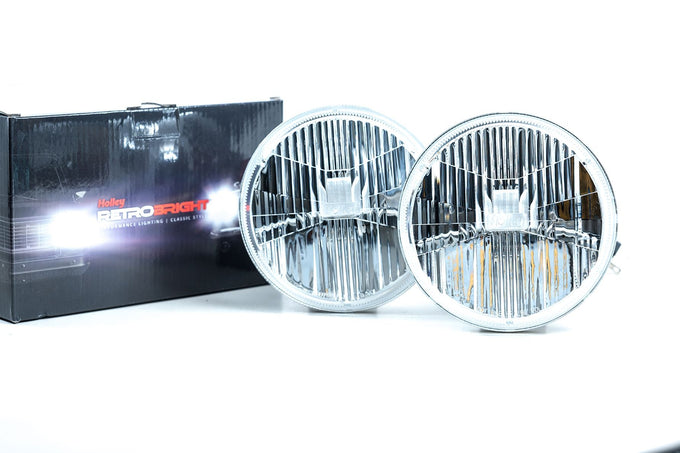 Pair of LED Headlights <br> 5.75 in. Round (Classic White)