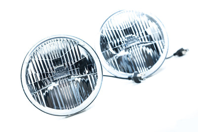 Pair of LED Headlights <br> 5.75 in. Round / H5001 H5006 (Modern White)