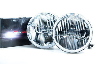 Pair of LED Headlights <br> 7 in. Round / Par56 (Modern White)