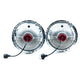 Pair of LED Headlights <br> 7 in. Round / Par56 (Classic White)