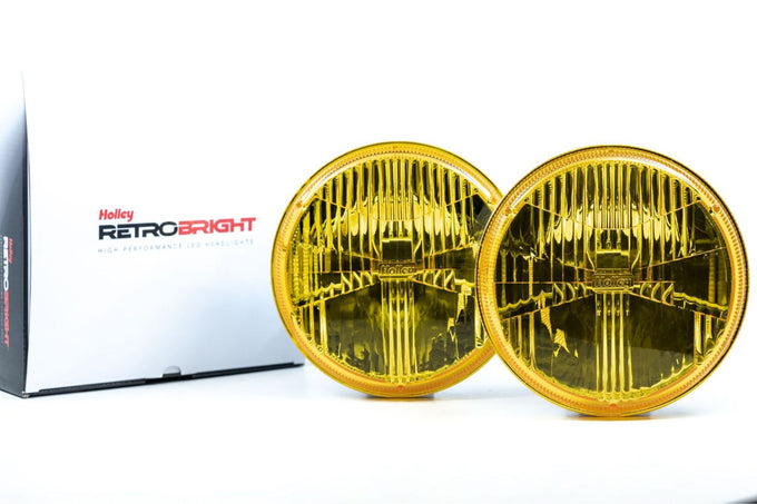 Pair of LED Headlights <br> 7 in. Round / Par56 (Classic White)