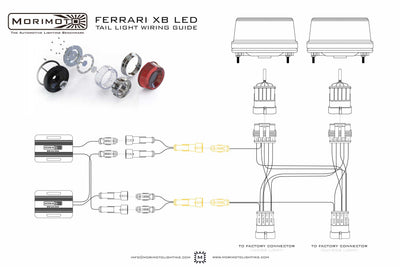 XB LED Tail Lights (Set) <br>95-97 Ferrari F50