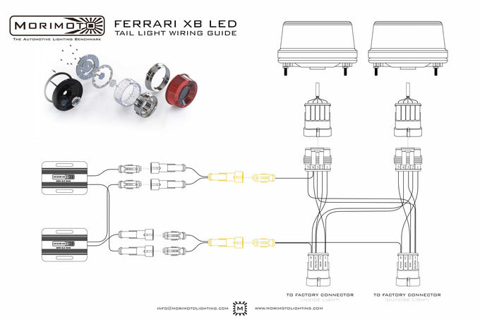 XB LED Tail Lights (Set) <br>95-97 Ferrari F50