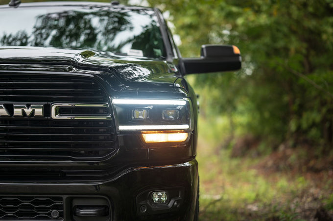 XB Hybrid LED Headlights (Pair/ASM) <br>19-24 Dodge Ram HD