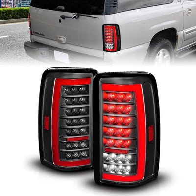 Black Housing Full LED Taillights w/ Lightbar <br>00-06 Chevy Tahoe/GMC Yukon